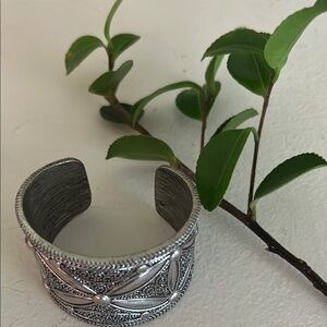Elegant Silver Cuff Bracelet